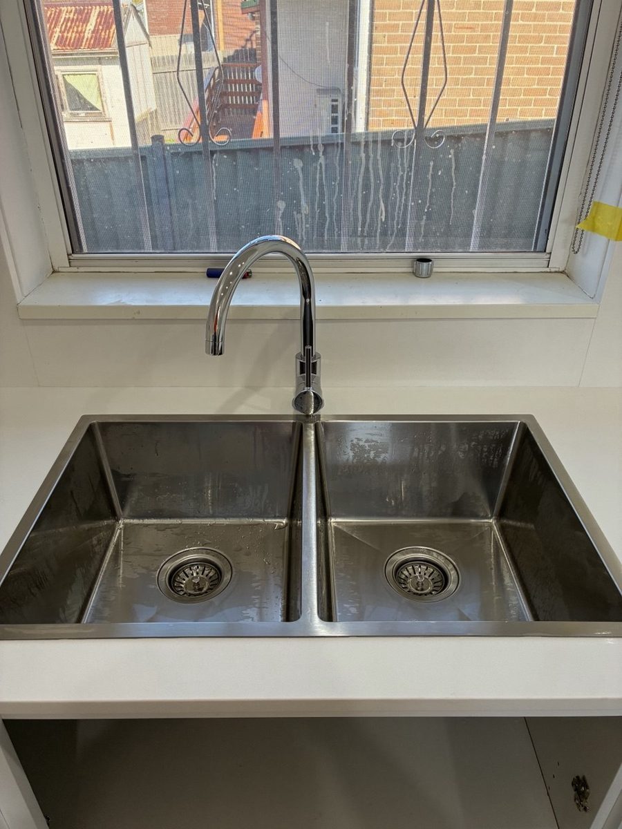 New kitchen sink and mixer