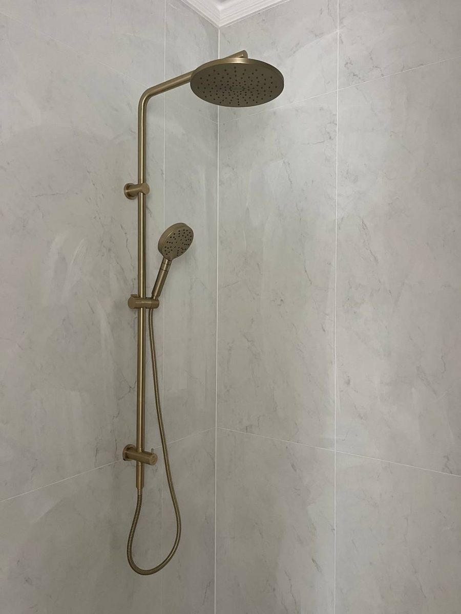 Shower rail installed